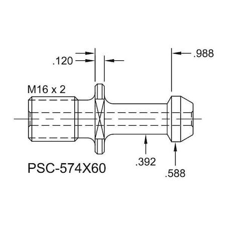 Tj Davies Co Coolant Through Retention Knob PSC-574X60